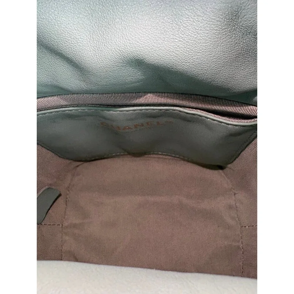 CHANEL Green Caviar Drawstring Bucket Bag AGHW